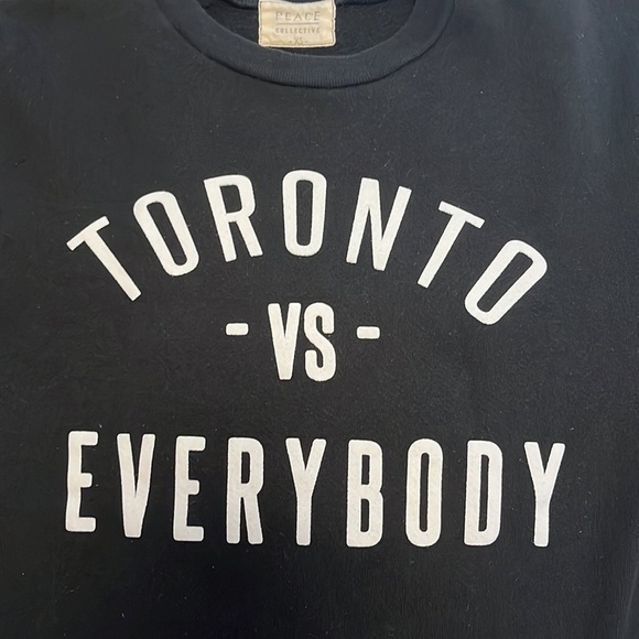 Peace Collective Toronto Vs Everybody Black Crewneck Sweatshirt Size XS - Picture 2 of 8